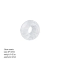 8x14mm clear quartz abacus bead with natural ice cracks for DIY jewelry making - White Crystal