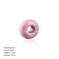 Natural Rhodochrosite 8x14mm rondelle bead with pink texture for DIY jewelry - Rhodonite