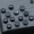 Cabochon tondi piatti in pietra del sole blu per gioielli fai-da-te effetto stellato - 6mm Pietra di Luna Blu Sintetica