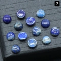 Set di tredici cabochon tondi in lapis lazzuli naturale per la creazione di gioielli - 6mm Lapislazzuli