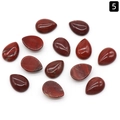 Cabujones de jaspe rojo pulido en forma de gota para joyas con textura de piedra natural - Piedra Arcoíris / 13x18mm