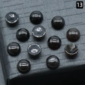 Set di 11 pietre cabochon tonde in onice nero lucido per la creazione di gioielli - Agata Nera da 6mm