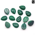 Cabujón de malaquita pulido en forma de gota para la creación de joyas e incrustaciones - Malaquita (Sintética) / 13x18mm