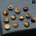 Cabochon rotondi in occhio di tigre con effetto gatteggiamento dorato per gioielli - Occhio di Tigre 6mm