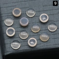 Pietre preziose cabochon tonde da 6mm in cristallo naturale traslucido per gioielli - 6mm Agata Grigia