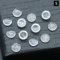 Pietre di luna naturali tonde da 6mm a cabochon per incastonatura gioielli DIY - 6mm Cristallo di Rocca