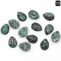 Cabujones de rubí en zoicita natural en forma de gota para joyería y artesanía DIY - Rubí Zoisita / 13x18mm