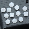 Set di 11 cabochon rotondi in cristallo lavanda per intarsio di gioielli e incastonatura - 6mm Giada Bianca