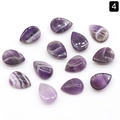 Gemas de amatista natural en forma de lágrima pulida para joyas DIY e incrustaciones - Amatista / 13x18mm