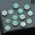 Set di dodici cabochon tondi in cristallo naturale verde da 6mm per gioielli - 6mm Avventurina Verde