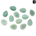 Set de 11 piedras de cristal verde en forma de gota pulidas para joyería DIY - Aventurina Verde / 13x18mm