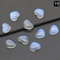 Pierre opale en forme de cœur 15x18mm avec éclat bleu pour création de bijoux DIY - Pièce unique / Opale Synthétique