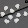 Cabochon a forma di cuore in cristallo naturale bianco per creazione gioielli fai da te - Giada Bianca