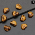 Cabochons en forme de cœur en pierre œil de tigre naturelle avec effet chatoyant - Œil de tigre