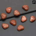 Pietre di goldstone lucidate da 15x18mm a forma di cuore con finitura metallica brillante - Pietra di Sole Oro (Sintetico)