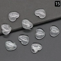 Pietre di cristallo trasparente naturali a forma di cuore con texture bianca per gioielli - Quarzo Ialino (Sintetico)