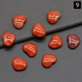 Pietre a cuore in diaspro rosso naturale lucidato per castoni di gioielli fai-da-te - Pietra Arcobaleno