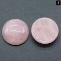 Natural round rose quartz cabochon with smooth polished surface for jewelry inlay - Rose Quartz