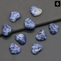 Pietre di sodalite naturale lucida a forma di cuore blu e bianco per gioielli fai-da-te - Sodalite