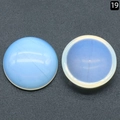 20mm round cabochon synthetic opal stone with blue luster for DIY jewelry setting - Synthetic Opal