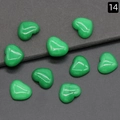 Set di 9 pietre di agata verde naturale a forma di cuore per l'intarsio di gioielli fai da te - Giada Malese (Colorata)