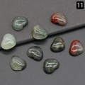Gemme a forma di cuore in agata muschiata e eliotropio per la creazione di gioielli - Pietra del Sangue Africana
