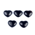 Set di 5 pietre di onice nera a forma di cuore con finitura lucida per gioielli fai da te - Ossidiana