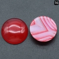 Natural round red and banded agate cabochons for DIY jewelry inlay and settings - Pink Agate