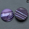 Purple striped agate 20mm round cabochon with polished geometric natural stone texture - Purple Agate