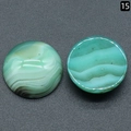 Green banded agate round cabochon stones for DIY jewelry making and setting - Green Agate