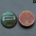 20mm round cabochon natural crystal stones in dark green and reddish brown for DIY jewelry - India Agate