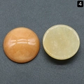 20mm round cabochon natural crystals in orange and light green for DIY jewelry - Yellow Jade