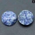 Polished blue sodalite 20mm round cabochon stones with natural mottled white patterns - Sodalite