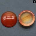 Red carnelian round cabochon stones with polished dome surface for jewelry making - Red Agate