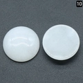 Polished 20mm round white natural crystal cabochon stone for DIY jewelry making - White Jade