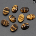 Cabujones de ojo de tigre pulido en forma ovalada para joyería artesanal en marrón - Ojo de Tigre (13X18mm)