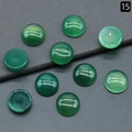 Cabochons ronds de 16 mm en agate verte polie pour la création de bijoux DIY - 16mm Agate Verte