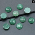Lot de 10 cabochons ronds en aventurine verte polie pour la création de bijoux DIY - 16mm Aventurine Verte