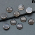 Lot de 10 cabochons en agate grise de 16mm forme ronde pour création de bijoux - 16mm Agate Grise