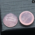 18mm round rose quartz cabochon stone for DIY jewelry settings with smooth finish - 18mm / Rose Quartz
