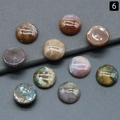 Lot de 10 cabochons ronds en agate mousse et pierres naturelles au fini poli lisse - 16mm Agate Indienne
