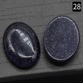 Ovale blauwe goudsteen cabochon met glinstering voor doe-het-zelf sieraden maken - Blauwe Goudsteen (Synthetisch) / 18x25mm