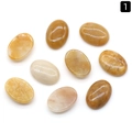 Ocho piedras de cuarzo amarillo ovales con acabado pulido para joyería artesanal - Jade Amarillo (13X18mm)