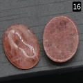 Ovale natuurlijke aardbeienkwarts edelstenen in roze en rood voor sieraden maken - Aardbeienkwarts / 18x25mm
