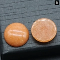 Polished 18mm round orange natural crystal cabochon and flat disc stone for DIY jewelry - 18mm / Red Aventurine