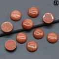 Polished 16mm round gold sandstone cabochon stones for jewelry making, 10 pieces pack - 16mm Goldstone (Synthetic)
