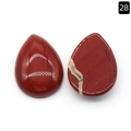 Pierre naturelle de jaspe rouge en forme de goutte pour la création de bijoux - Pierre Arc-en-ciel (18×25mm)