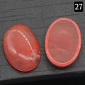 Roze ovale natuurlijke kristallen steen cabochon voor DIY sieraden met gladde afwerking - Watermeloenrood (Synthetisch) / 18x25mm