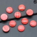 16mm round red and white striped agate cabochons for DIY jewelry making and ring setting - 16mm Rhodochrosite (Synthetic)