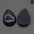 Cabochon goutte en pierre bleue polie avec dos plat pour la création de bijoux DIY - Grès Bleu Synthétique (18×25mm)